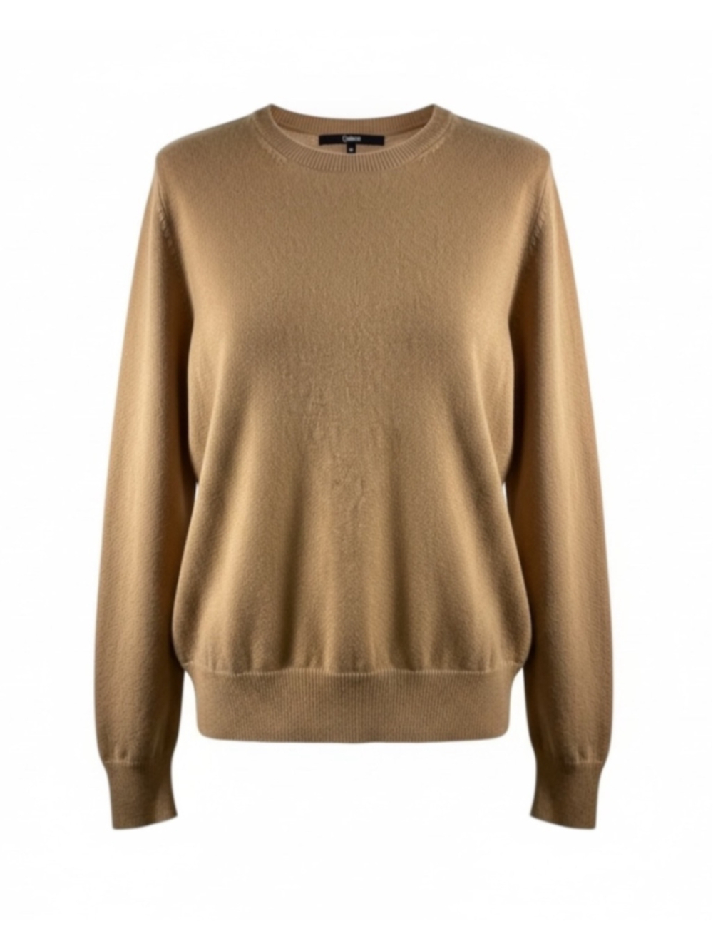 Quince Crew Neck Cashmere Sweater in Tan Beige Size M